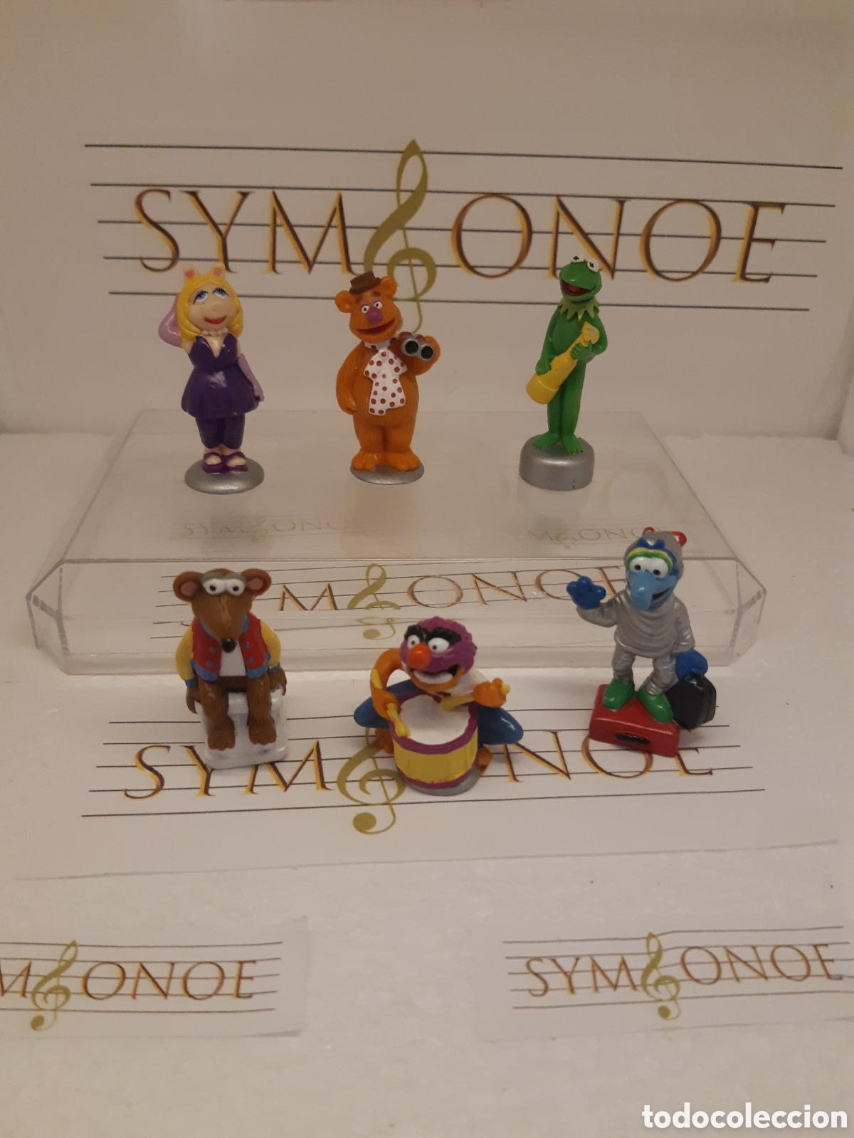 Figuras de Goma y PVC: Colecci&oacute;n completa Muppets Pvc 1999 Rana Gustavo Animal Pegui