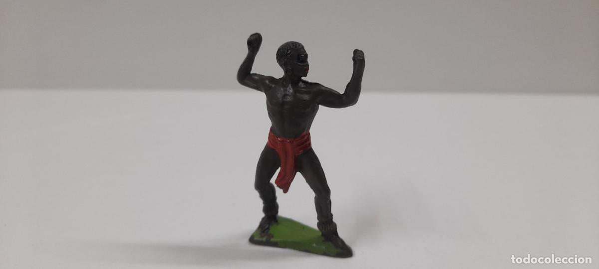 Figuras de Goma y PVC: GUERRERO NEGRO . REALIZADO POR JECSAN . SERIE SAFARI . ORIGINAL A&Ntilde;OS 50 EN GOMA
