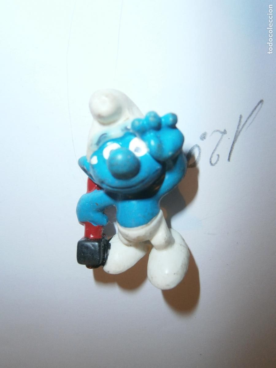 Figuras de Goma y PVC: ANTIGUA FIGURA DIBUJOS ANIMADOS - PITUFO FONTANERO
