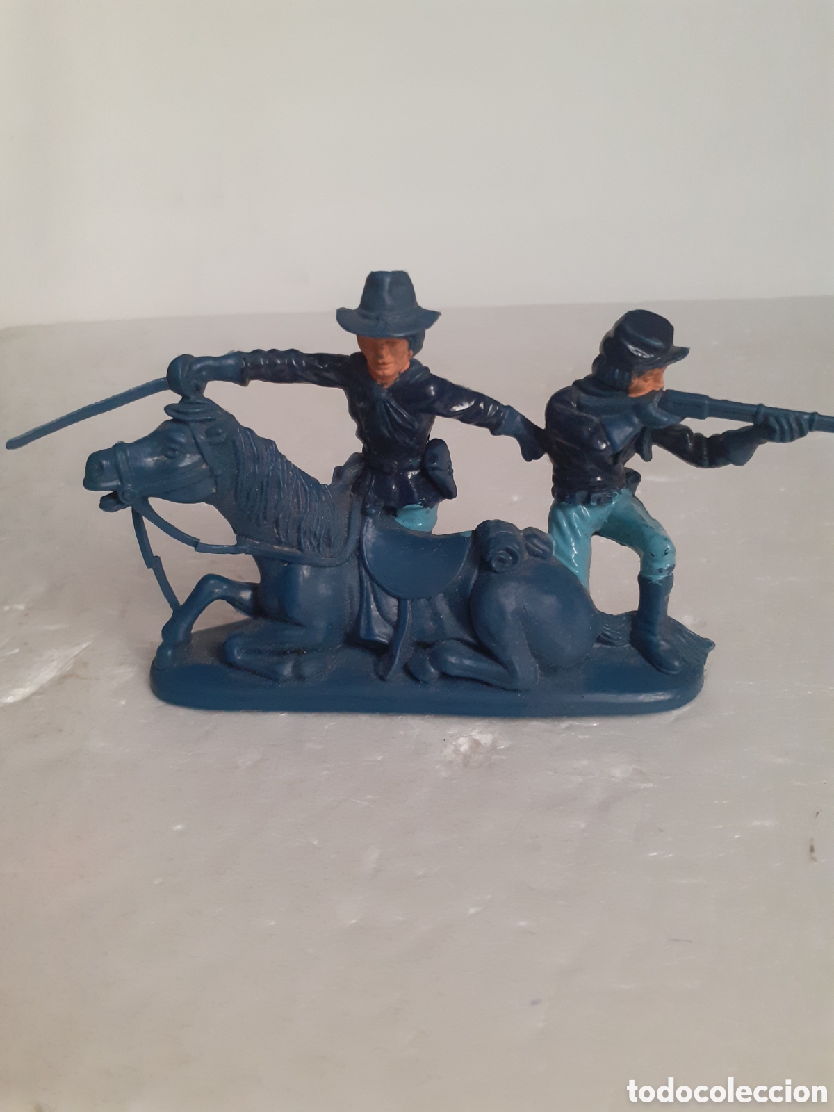 Figuras de Goma y PVC: FIGURA NORDISTA YANKEE LITTLE BIG HORN RARA PLASTICO ATLANTIC