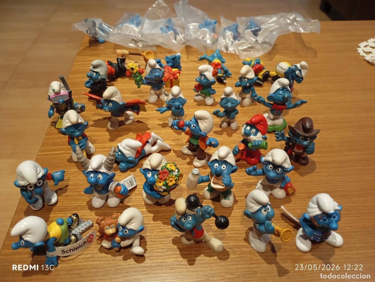Figuras de Goma y PVC: lote de 35 figuras pitufos de PVC