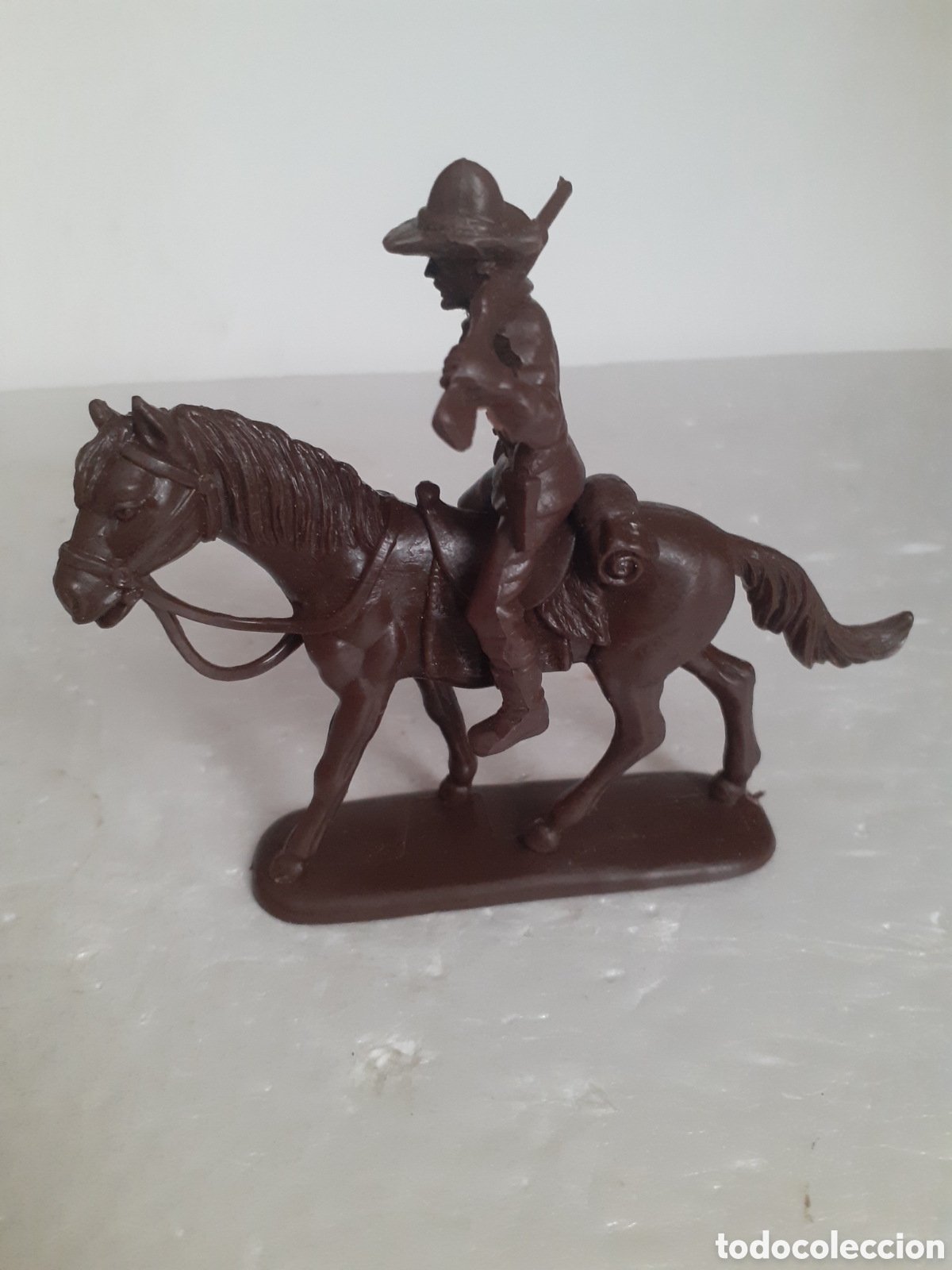 Figuras de Goma y PVC: FIGURA VAQUERO A CABALLO PLASTICO ATLANTIC,REAMSA,JECSAN