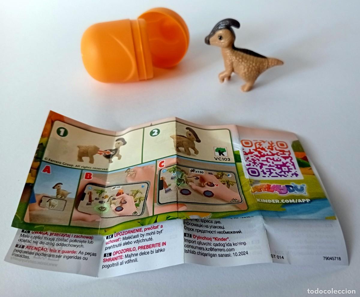 Figuras de Goma Kinder: FIGURA DE JUGUETE DINOSAURIO SERIE NATOONS + HUEVO KINDER E INSTRUCCIONES