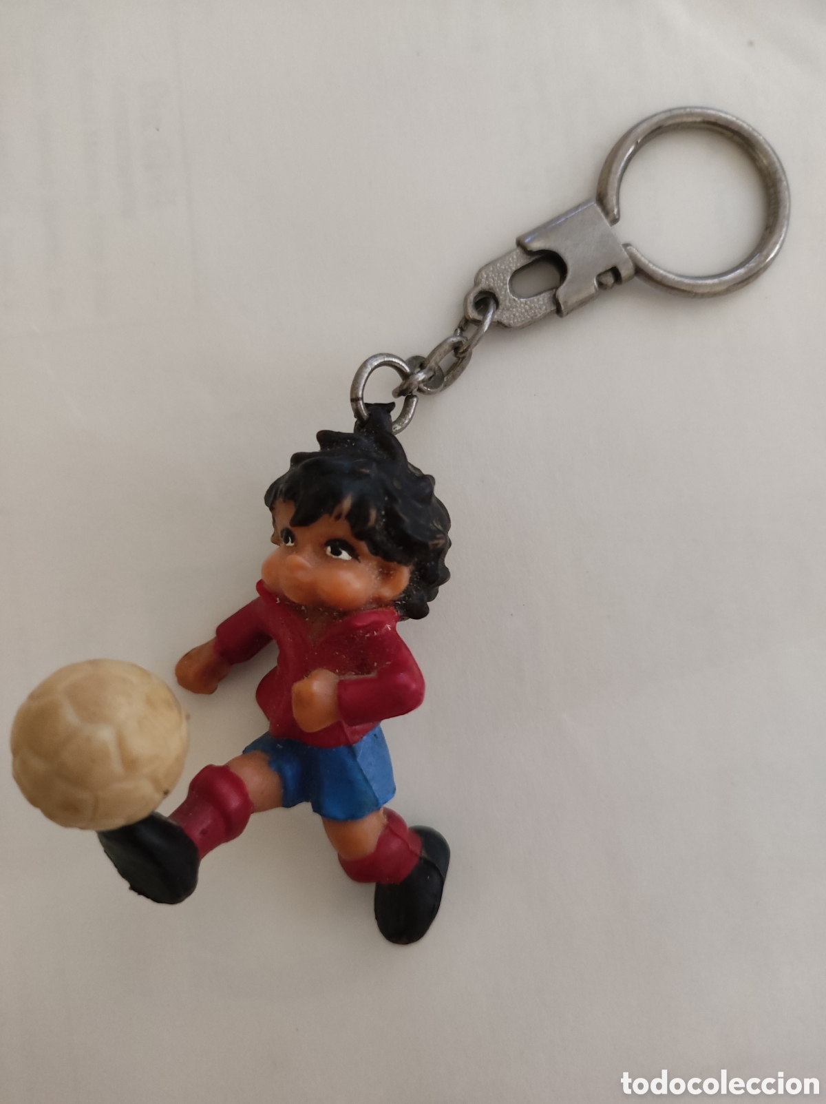 Figuras de Goma y PVC: Antigua figura goma llavero sport Billy futbol