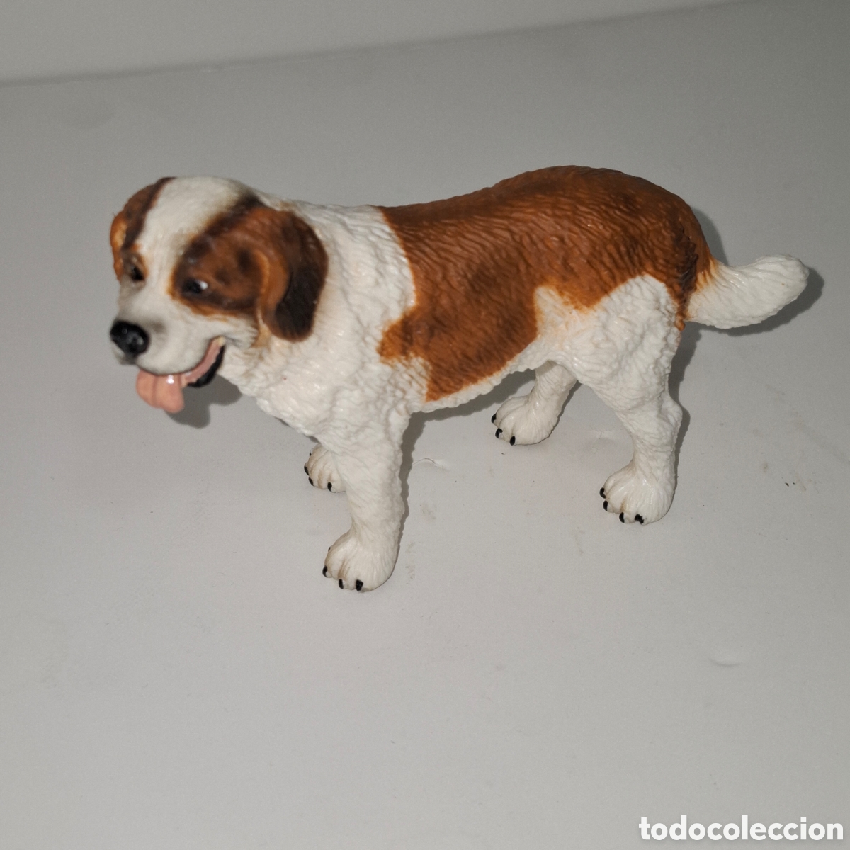 Figuras de Goma y PVC: PERRO SAN BERNARDO FIGURA DE PVC MADE IN GERMANY SCHLEICH SERIE ANIMALES DOM&Eacute;STICOS
