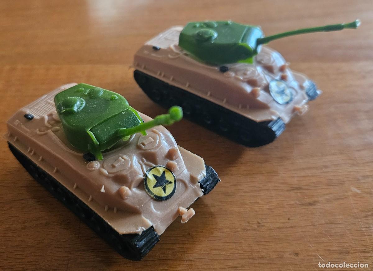 Figuras de Goma y PVC: Lote 2 tanques americanos estilo Montaplex Monta-Plex Monta Man - rar&iacute;simos dif&iacute;ciles