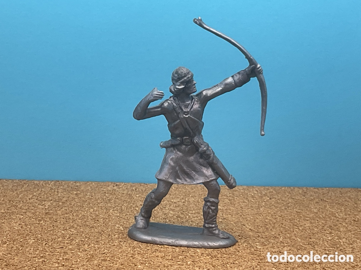 Figuras de Goma y PVC: ANTIGUA FIGURA EN PLASTICO MONOCOLOR DE GUERRERO NORMANDO. COPIA DE ELASTOLIN