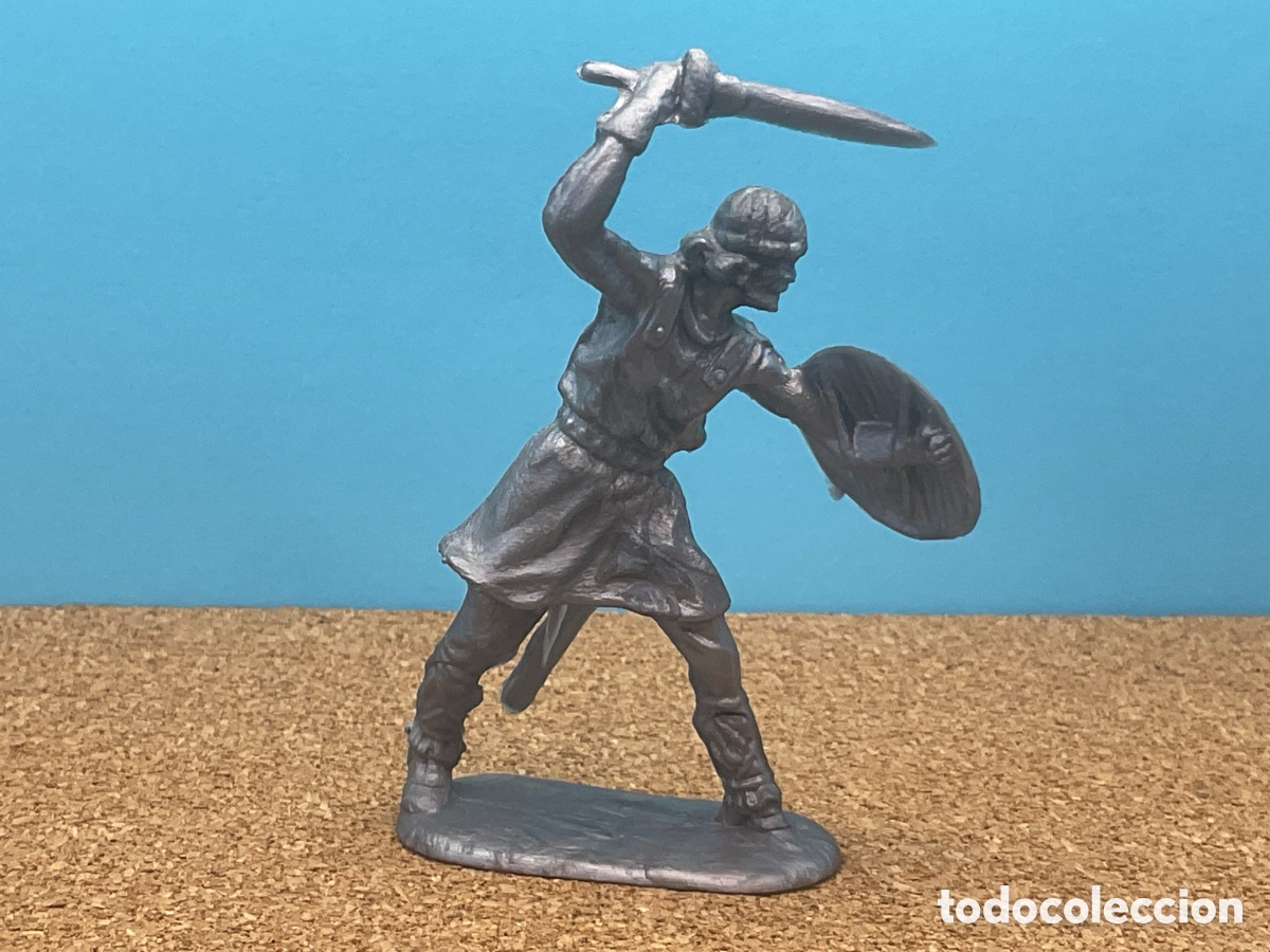 Figuras de Goma y PVC: ANTIGUA FIGURA EN PLASTICO MONOCOLOR DE GUERRERO NORMANDO. COPIA DE ELASTOLIN