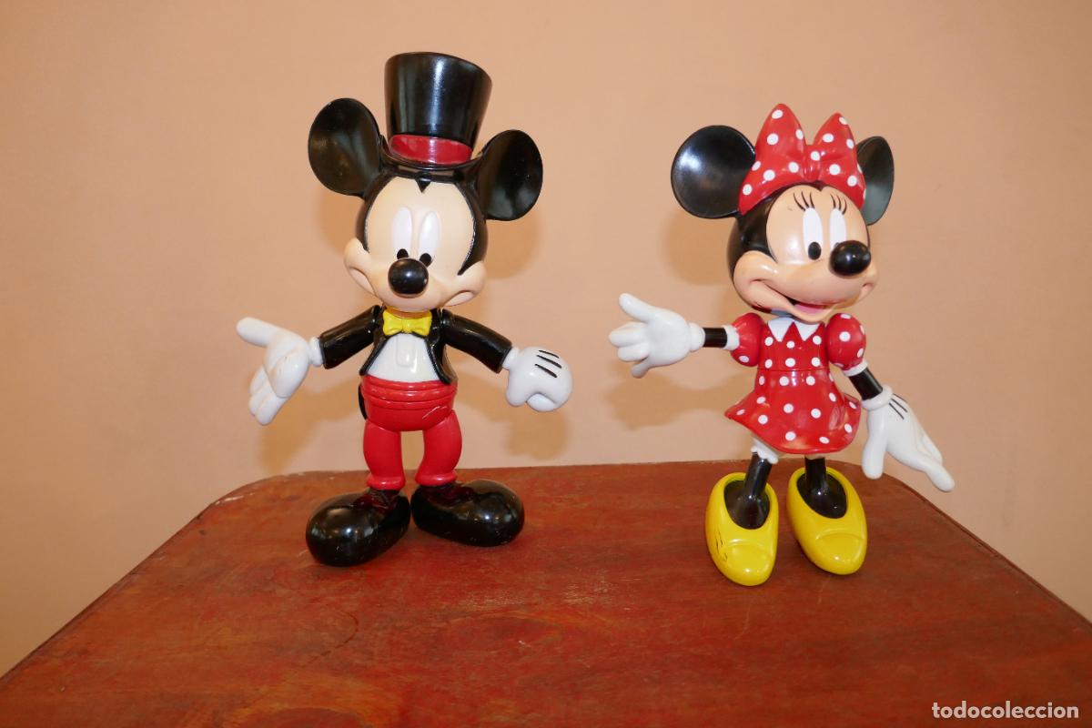 Figuras de Goma y PVC: LOTE DE 2 GRANDES FIGURAS DE MICKEY MINIE MOUSE DE PL&Aacute;STICO DE 22 Y 19 CM DE ALTURA