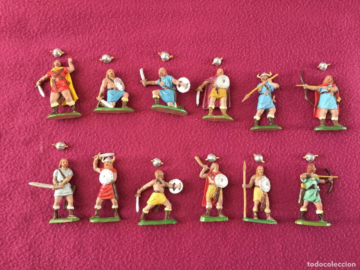 Figuras de Goma y PVC: COLECCION DE VIKINGOS DE JECSAN EN GOMA - SERIE COMPLETA - 12 FIGURAS. NO REAMSA. NO PECH.
