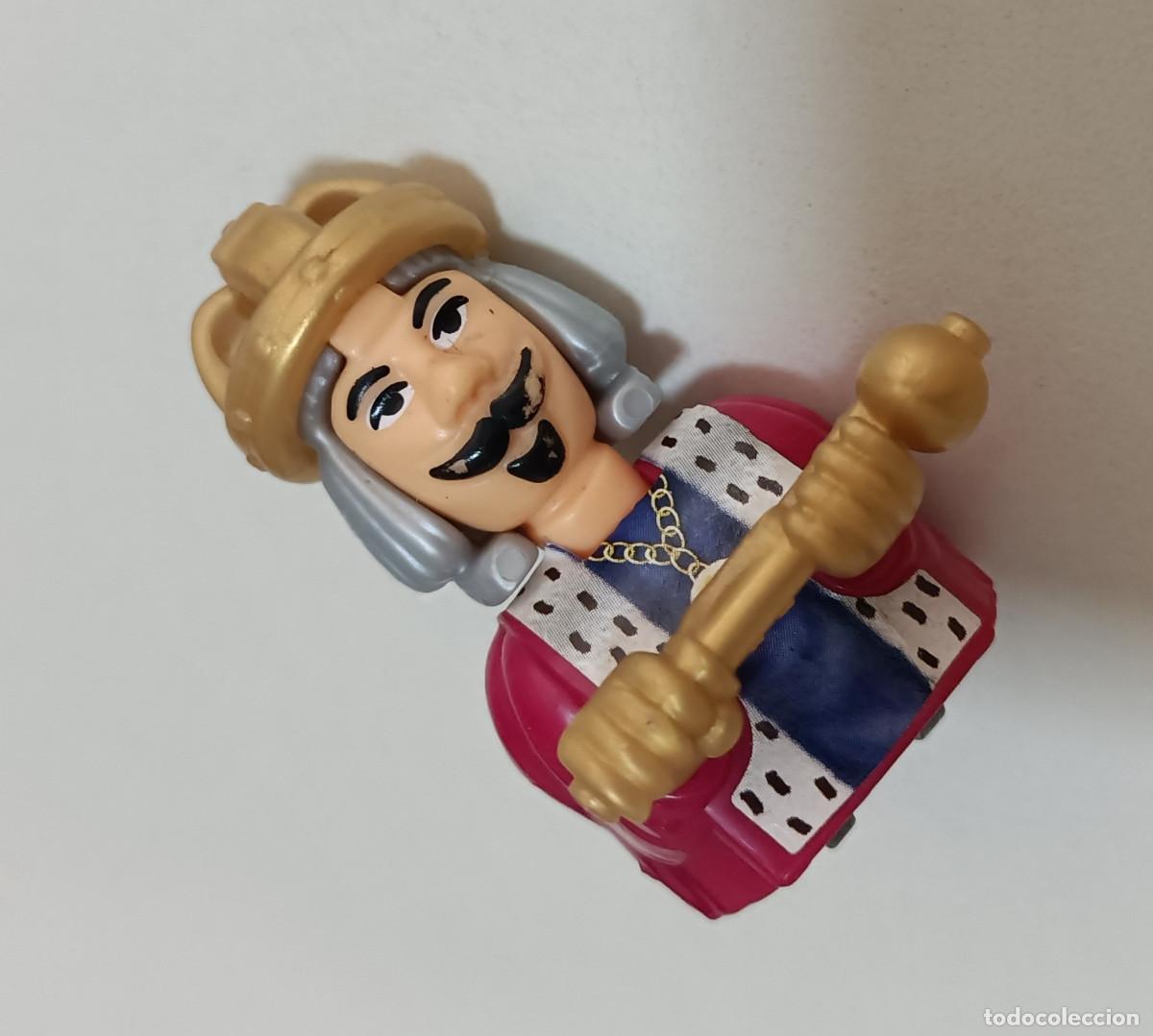 Figuras de Goma Kinder: rey figura monarca mu&ntilde;eco serie c montable desmontable cetro figurita ruedas