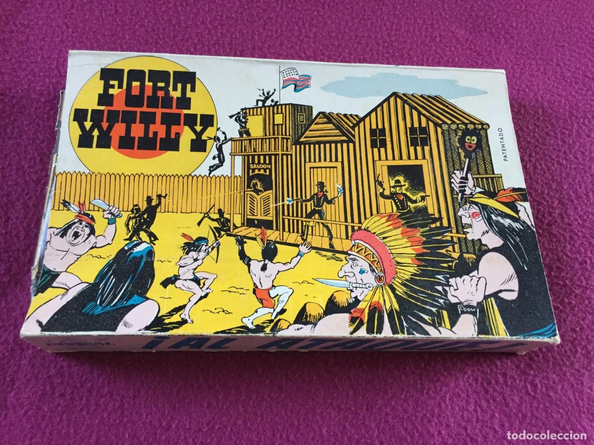 Figuras de Goma y PVC: RARA CAJA COMPLETA - FORT WILLY - CON 6 FIGURAS DE PLASTICO + FUERTE, GRAFICAS FLOS-BERGA
