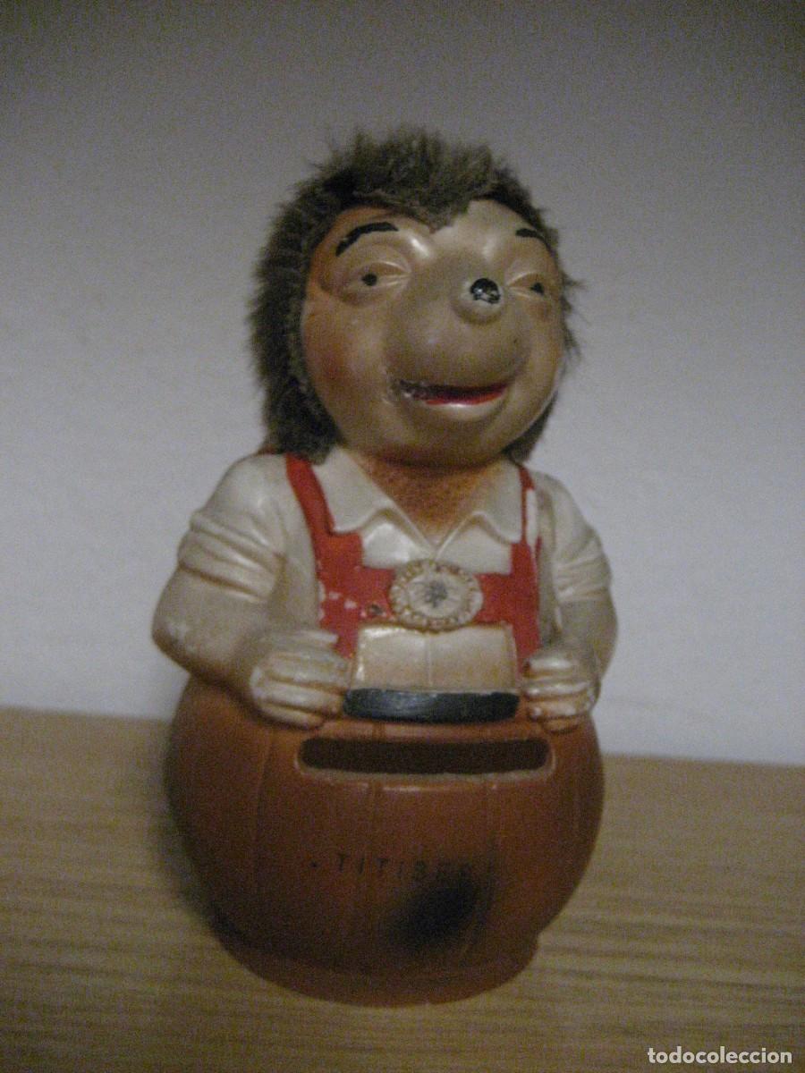 Figuras de Goma y PVC: antiguo erizo Titisee Steiff hucha celuloide 11 cm . falta la base