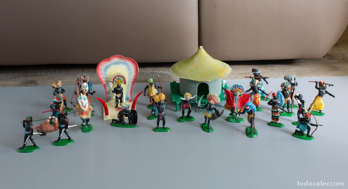 Figuras de Goma y PVC: FIGURA AFRICANOS NEGROS AFRICA KAKUANAS SAFARI PECH (COPIAS)