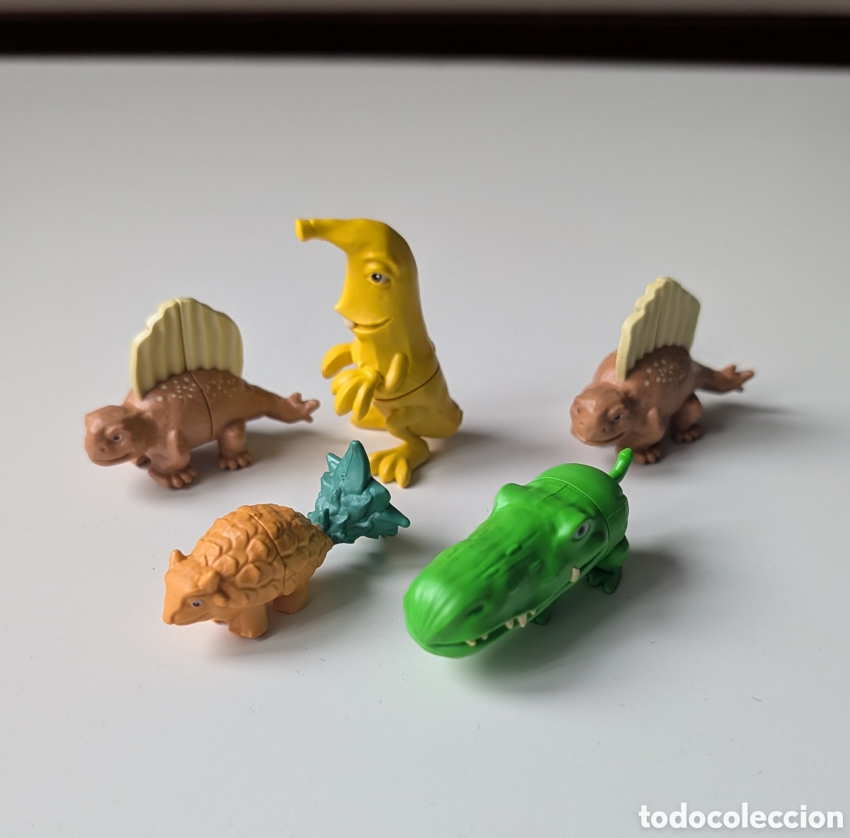 Figuras de Goma y PVC: Lote figuras dinosaurios promoci&oacute;n supermercado Lidl coleccionables
