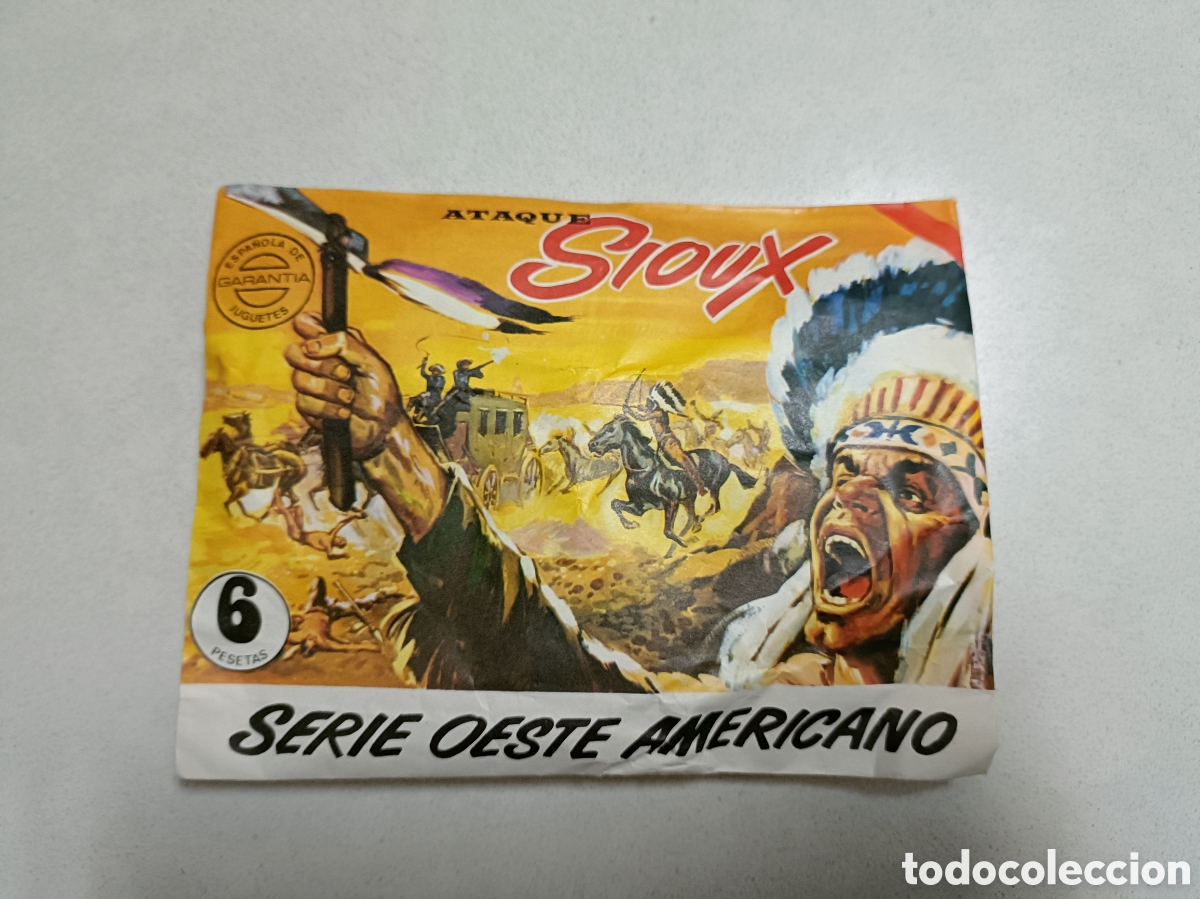 Figuras de Goma y PVC: - VARIANTE 6 PESETAS - ATAQUE SIOUX - SERIE OESTE AMERICANO - MONTAPLEX -