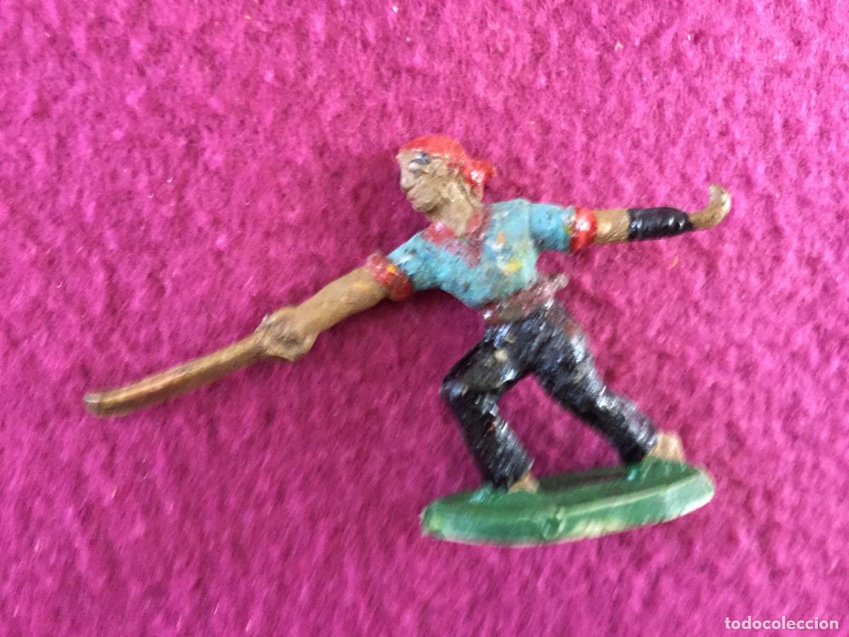 Figuras de Goma y PVC: Figura de PIRATA fabricada en pl&aacute;stico Airgam, Pech, Reamsa, Jecsan, Comansi, original a&ntilde;os 60
