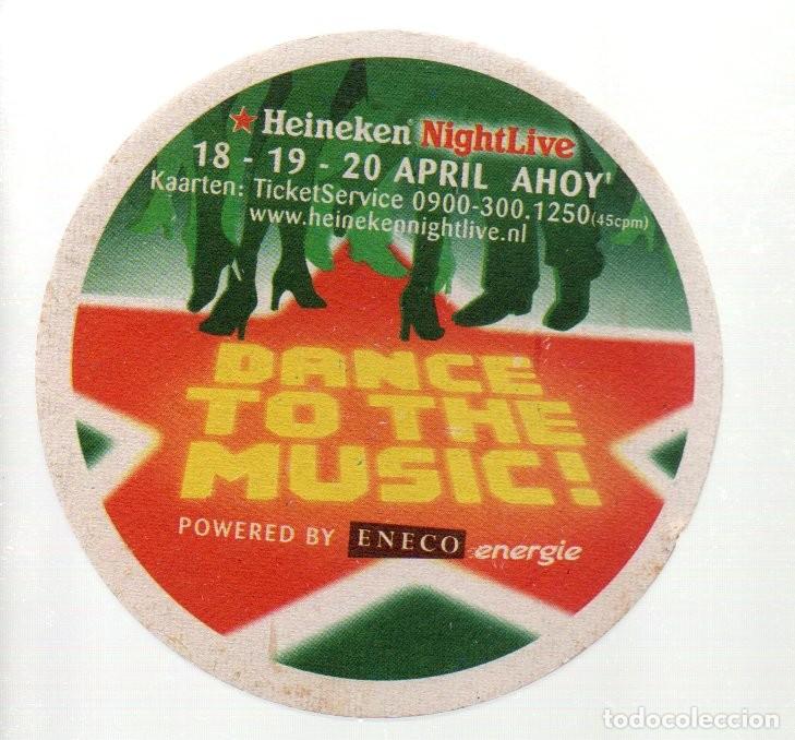 Figuras de Goma y PVC: ANTIGUO POSAVASOS, CERVEZA HEINEKEN NIGHTLIVE - DANCE TO THE MUSIC!