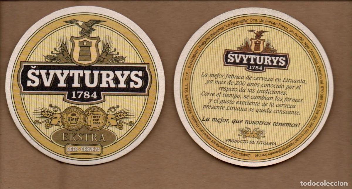 Figuras de Goma y PVC: ANTIGUO POSAVASOS, CERVEZA SVYTURYS 1784 EKSTRA