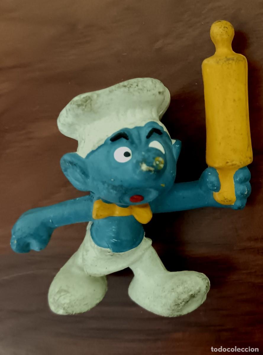 Figuras de Goma y PVC: FIGURA PITUFO PANADERO 6 CM. ALTURA
