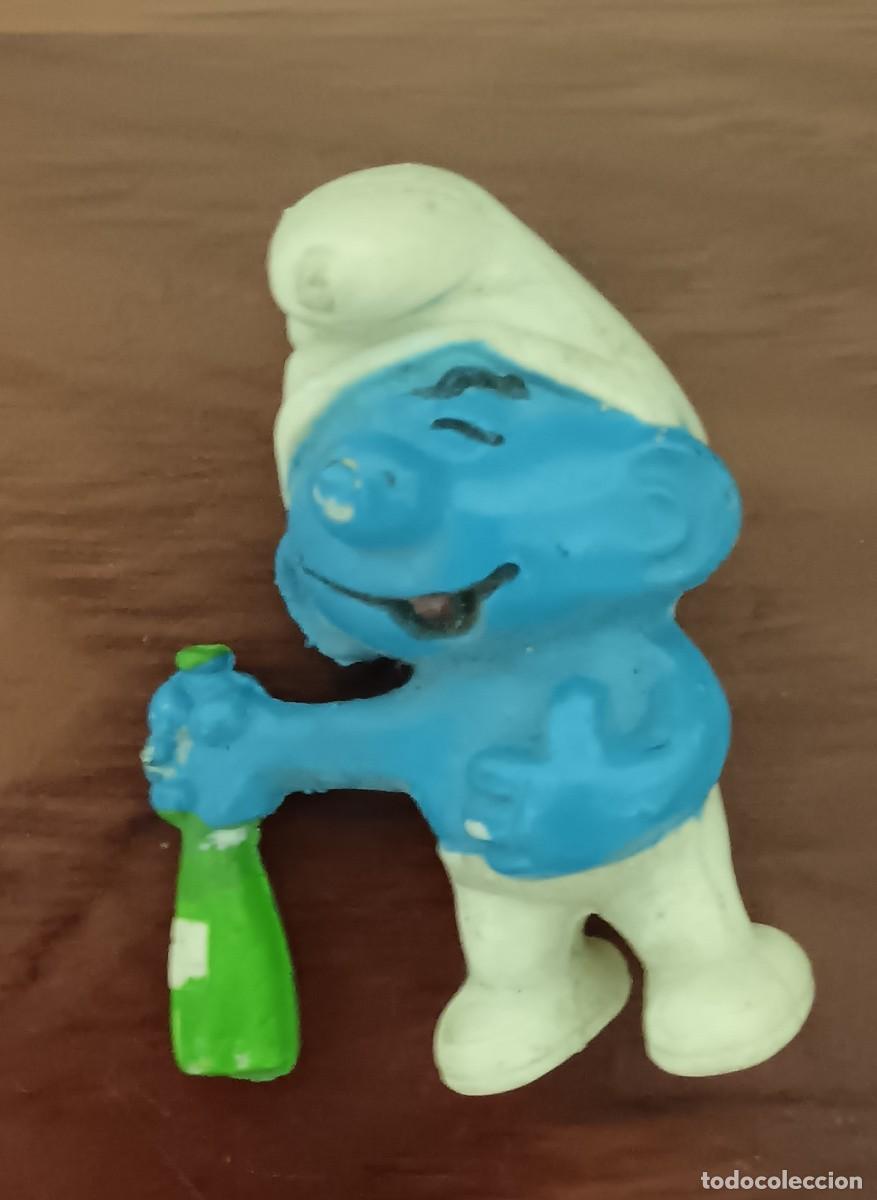 Figuras de Goma y PVC: FIGURA PITUFO BORRACHO 4,5 CM. ALTURA