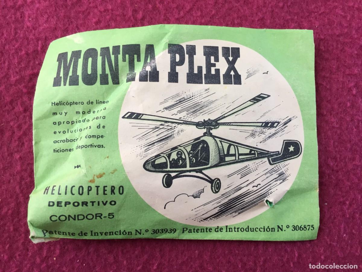 Figuras de Goma y PVC: Sobre cerrado Montaplex Helic&oacute;ptero Deportivo C&oacute;ndor - 5 - EN BUEN ESTADO - MONTA-PLEX