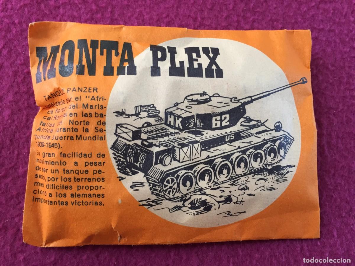 Figuras de Goma y PVC: MONTAPLEX TANQUE PANZER SOBRE PEQUE&Ntilde;O CERRADO NARANJA - PRIMERA &Eacute;POCA - A&Ntilde;O 1967 - MONTA-PLEX