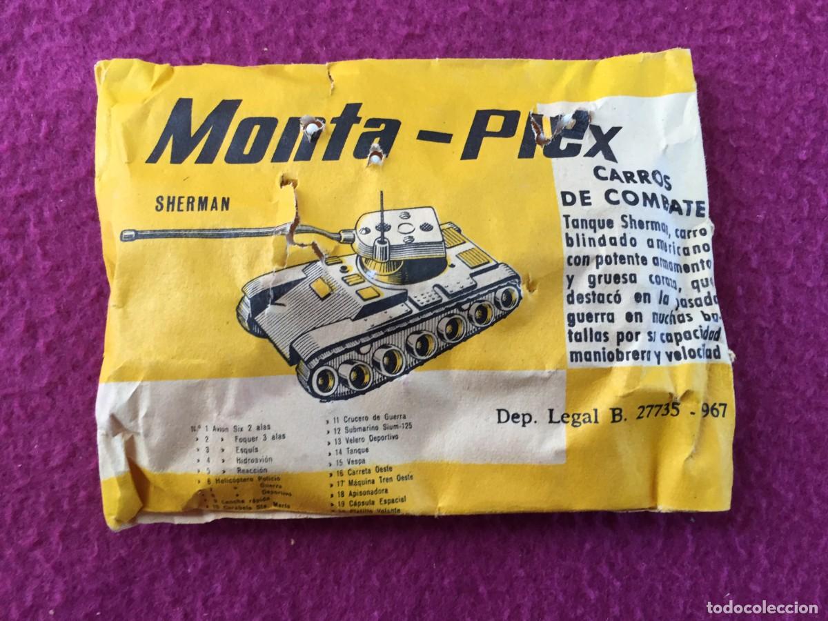 Figuras de Goma y PVC: MONTAPLEX - CARRO DE COMBATE SHERMAN - SOBRE ANTIGUO A&Ntilde;O 1967 - SOBRE CERRADO MONTA-PLEX
