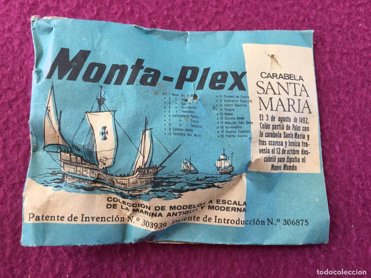 Figuras de Goma y PVC: MONTAPLEX CARABELA SANTA MAR&Iacute;A - SOBRE PEQUE&Ntilde;O CERRADO -1&ordf; &Eacute;POCA - SERJAN A&Ntilde;OS 60 MONTA PLEX