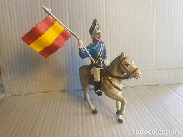 Figuras de Goma y PVC: Dragones de Santiago abanderado espa&ntilde;ol. En goma