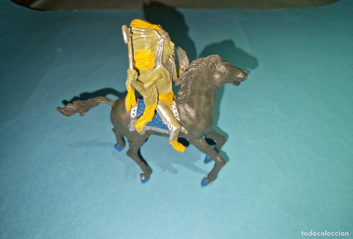 Figuras de goma y PVC: INDIO CON CABALLO, FIGURAS DEL OESTE - Foto 2