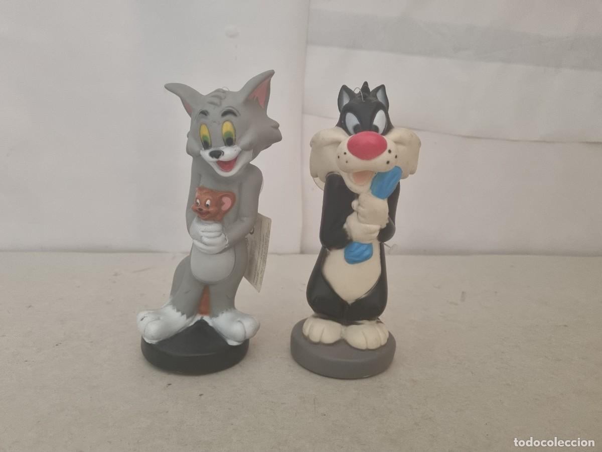 Figuras de Goma y PVC: Lote de figuras Tom y Jerry y Silvestre a&ntilde;os 90