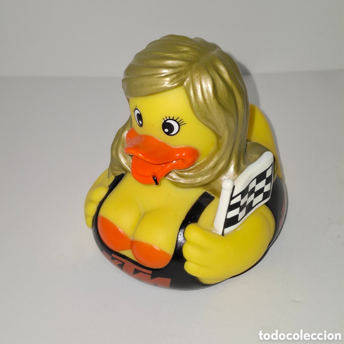 Figuras de Goma y PVC: PATITO DE GOMA GRID GIRL AZAFATA DEL PADDOCK CARRERAS DE MOTOR PATO DE COMA FORMULA 1