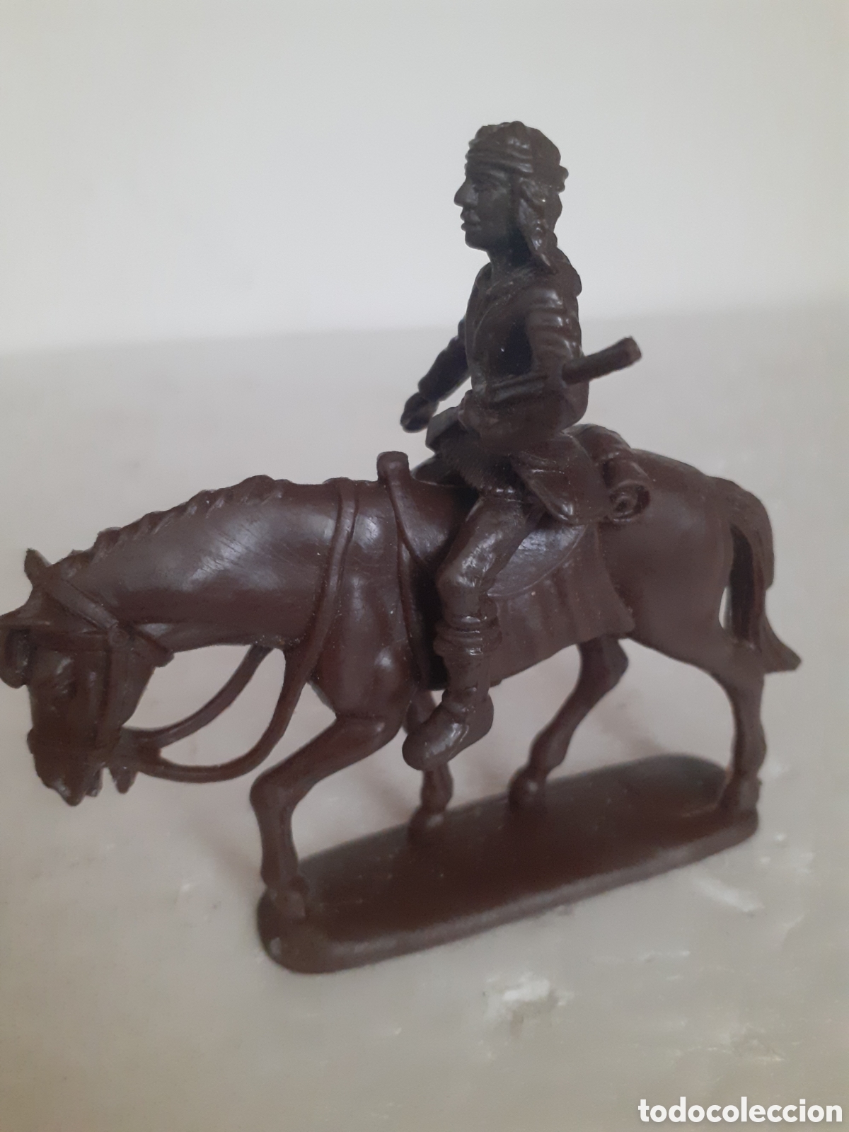 Figuras de Goma y PVC: FIGURA INDIO A CABALLO PLASTICO ATLANTIC,JECSAN,REAMSA