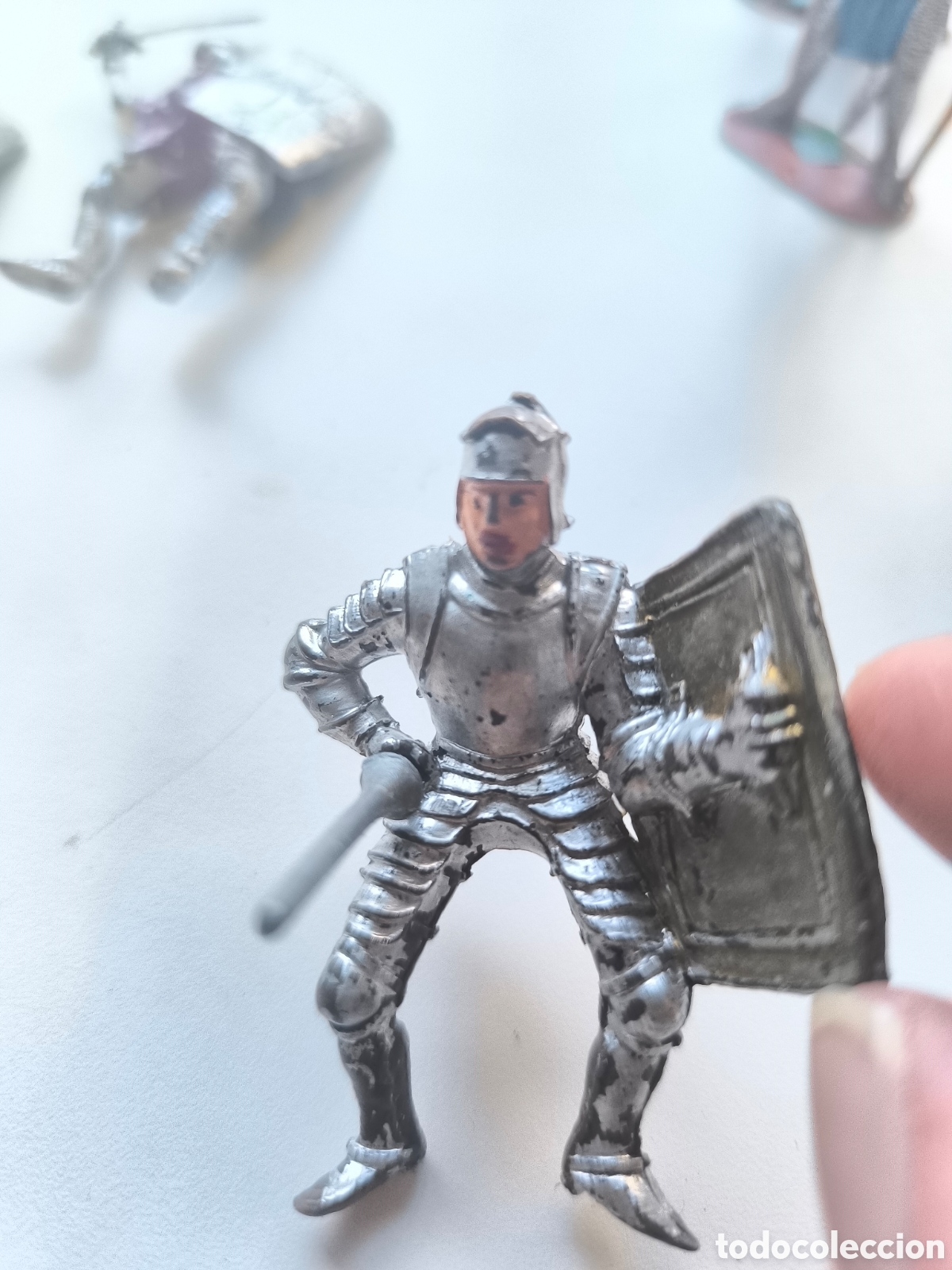 Figuras de Goma y PVC: JECSAN : FIGURA GUERRERO MEDIEVAL TORNEO REAL / CRUZADO A&Ntilde;OS 60 PLASTICO