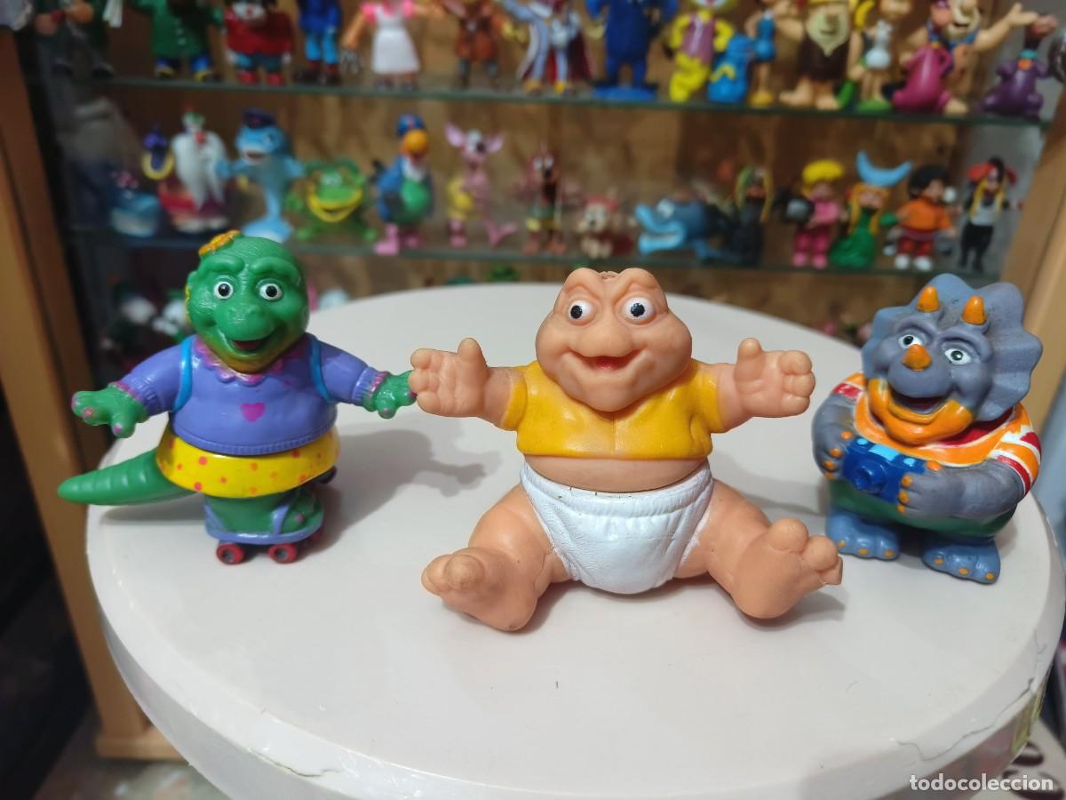 Figuras de Goma y PVC: Rareza coleccionistas ! Lote de 3 figuras de goma a&ntilde;os 90 bootleg Familia Sinclair Dinosaurs