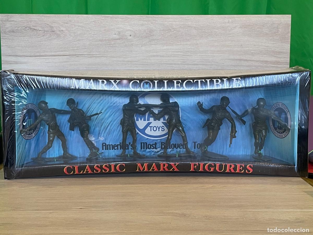 Figuras de Goma y PVC: Soldados US Marines Soldiers - World War II Series -Marx Toys Reissue 6&rdquo; / 15cm - Soldados pl&aacute;stico