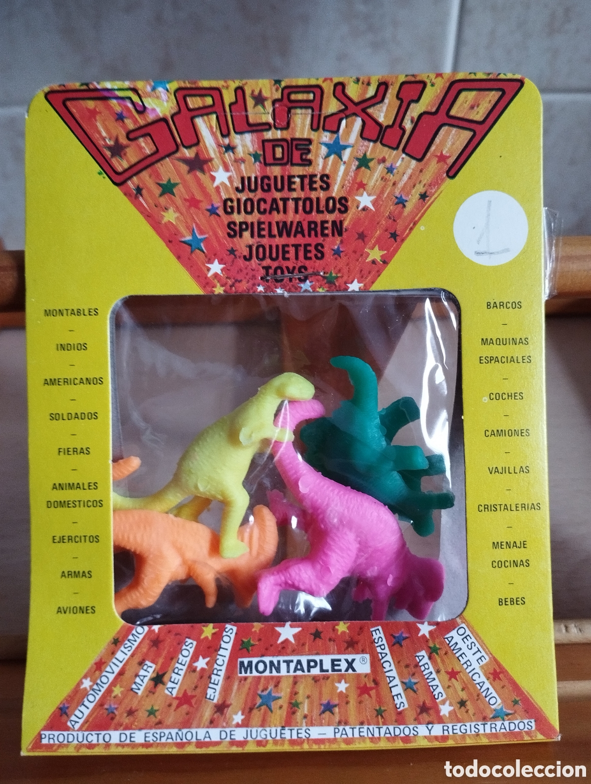 Figuras de Goma y PVC: DINOSAURIOS JUGUEPLEX MONTAPLEX NUEVO EN SU ENVASE