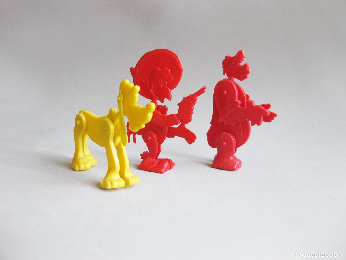 Figuras de Goma y PVC: FIGURAS DEL GALLO PANCHO, PLUTO Y HERMANO OSO PREMIUM DEL DETERGENTE OMO. WALT DISNEY. WARNER BROS