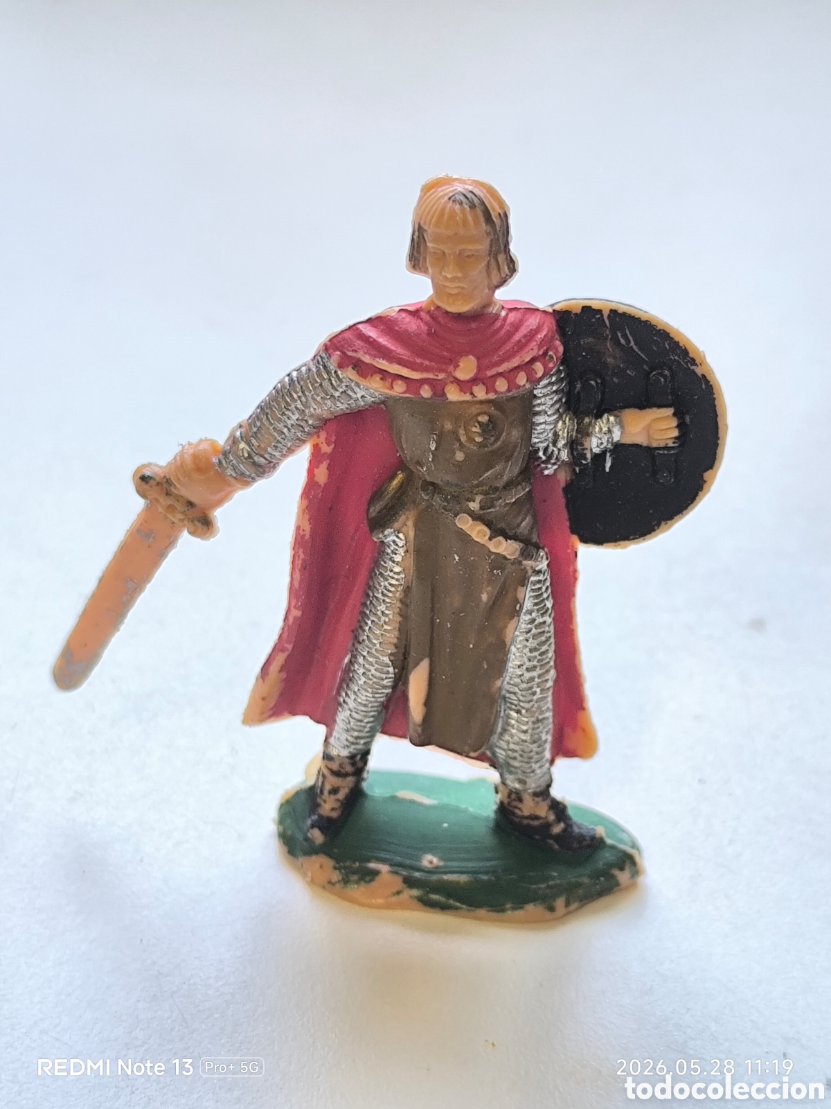 Figuras de Goma y PVC: Pr&iacute;ncipe Valiente serie Caballeros Rey Arturo, pl&aacute;stico, Reamsa made in Spain, original a&ntilde;os 60.