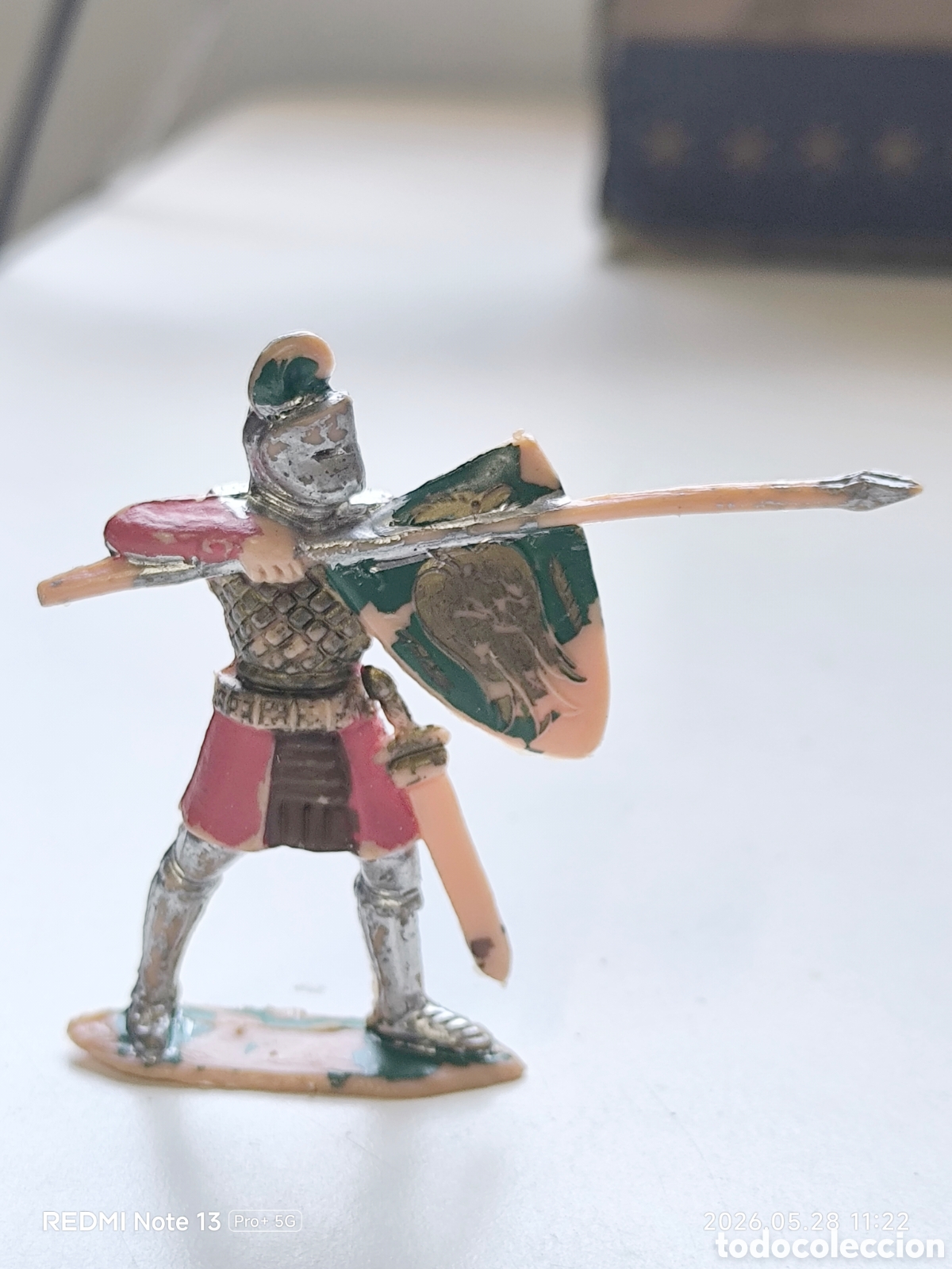 Figuras de Goma y PVC: FIGURA REAMSA, GLADIADOR CON LANZA, POSIBLEMENTE SERIE BENHUR, REALIZADA EN PLASTICO A&Ntilde;OS 60.