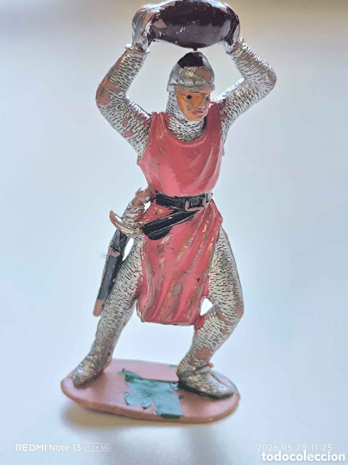 Figuras de Goma y PVC: GUERRERO MEDIEVAL . REALIZADO POR JECSAN . SERIE CRUZADOS . A&Ntilde;OS 60