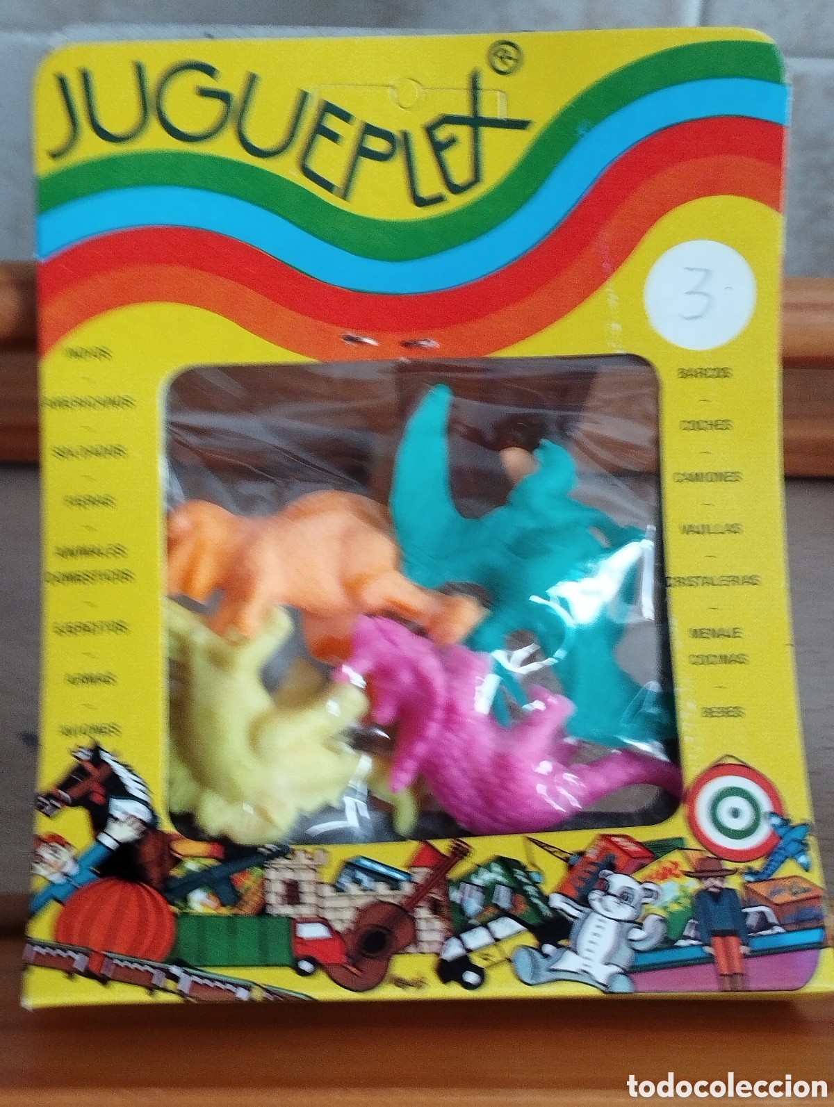 Figuras de Goma y PVC: FIGURAS DINOSAURIOS JUGUEPLEX MONTAPLEX 4 UNIDADES