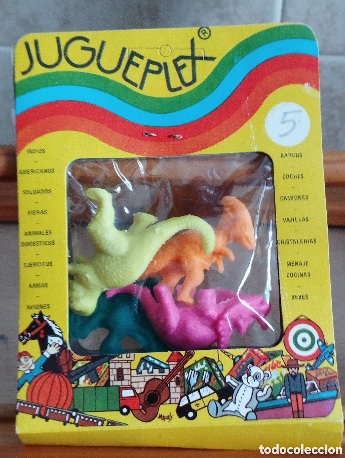 Figuras de Goma y PVC: FIGURAS DINOSAURIOS JUGUEPLEX MONTAPLEX 4 UNIDADES