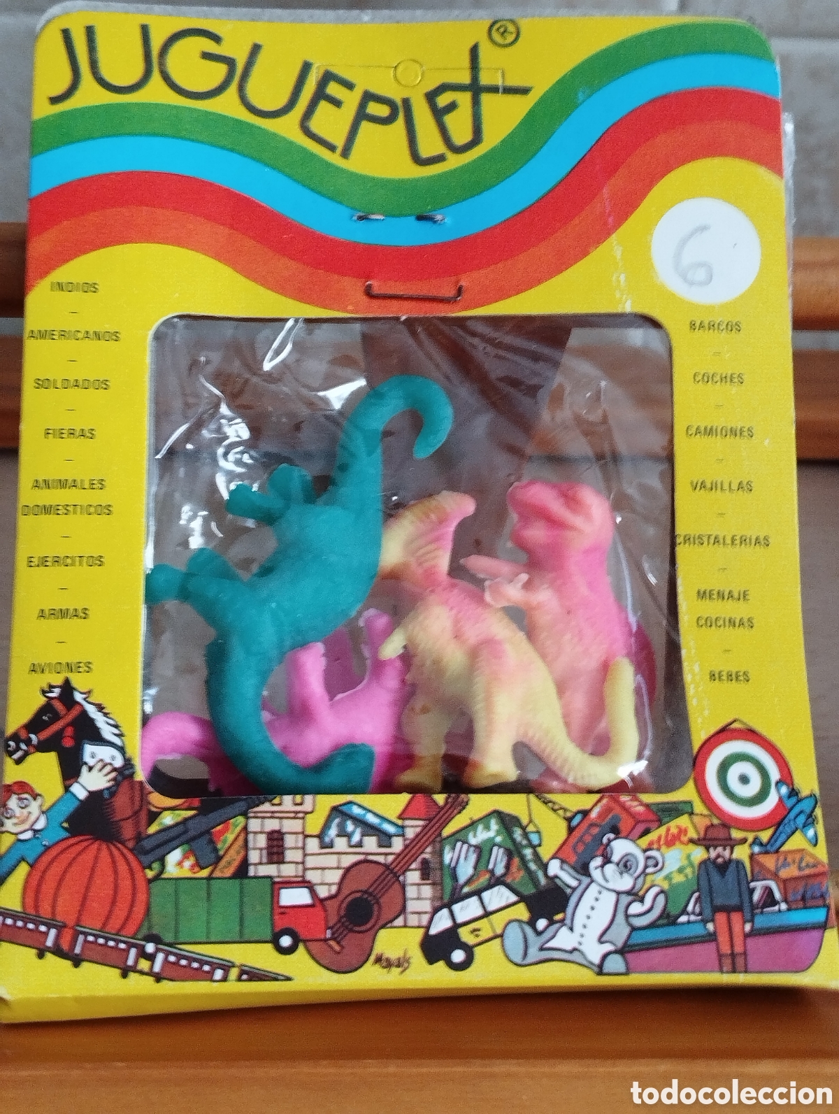 Figuras de Goma y PVC: FIGURAS DINOSAURIOS JUGUEPLEX MONTAPLEX 4 UNIDADES