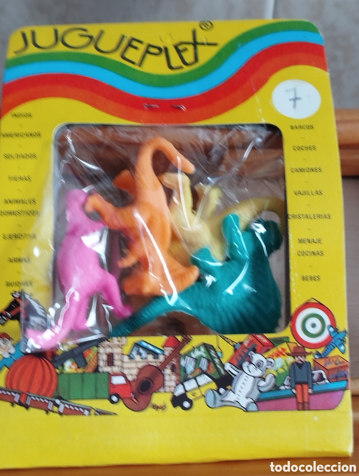 Figuras de Goma y PVC: FIGURAS DINOSAURIOS JUGUEPLEX MONTAPLEX 4 UNIDADES