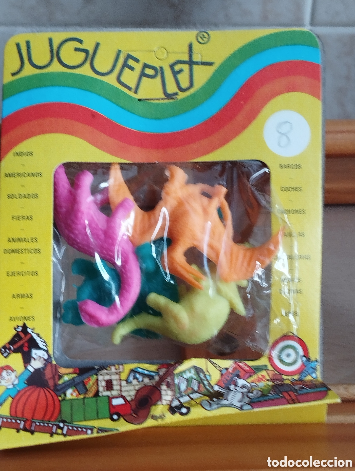 Figuras de Goma y PVC: FIGURAS DINOSAURIOS JUGUEPLEX MONTAPLEX 4 UNIDADES