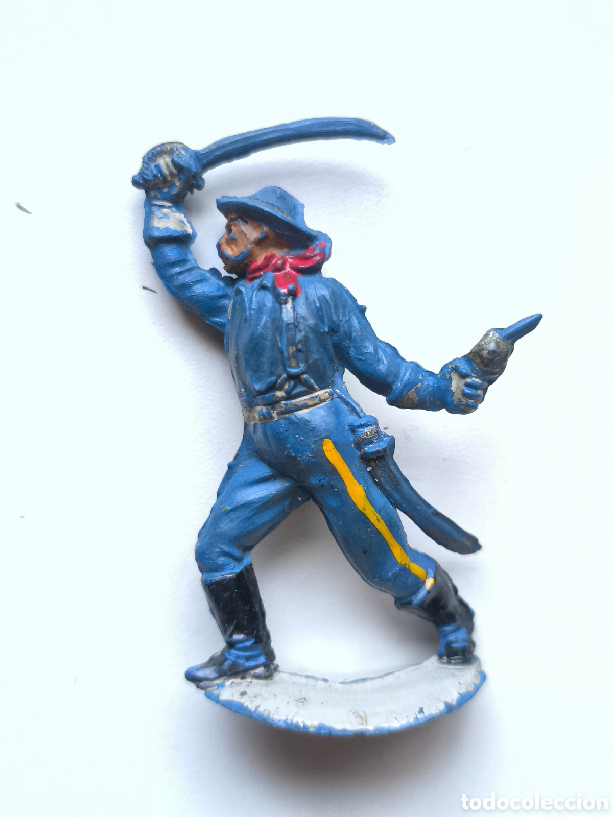 Figuras de Goma y PVC: Antigua Figura del Oeste en Goma . Pech Hermanos. Serie Yankis y Sudistas. A&ntilde;os 50