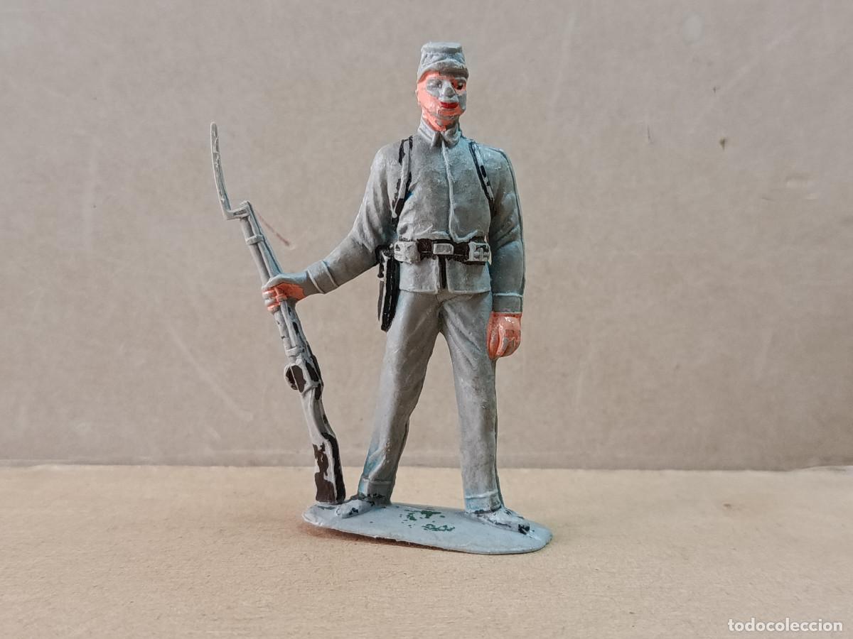 Figuras de Goma y PVC: FIGURA DE PL&Aacute;STICO SOLDADO CONFEDERADO SERIE DOS BANDERAS JECSAN