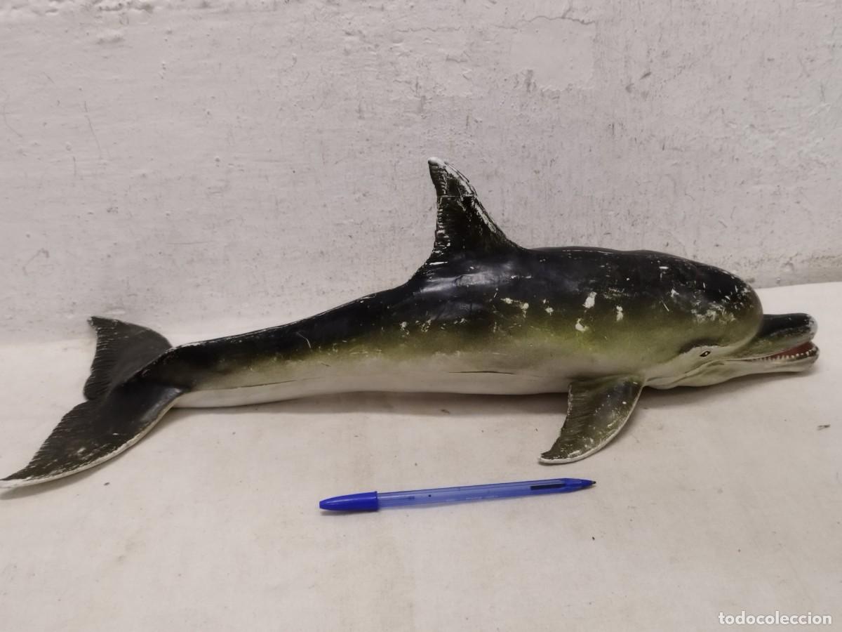 Figuras de Goma y PVC: Antiguo gran mu&ntilde;eco de un delf&iacute;n, en goma dura.